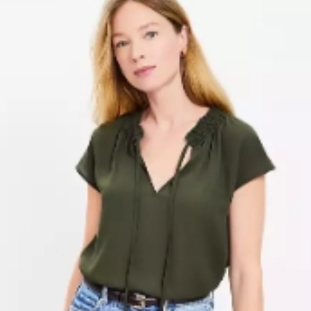 LOFT Dark Green Women's Blouse
